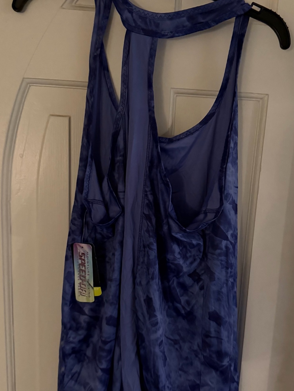 BRAND NWT SPEED DRY PERFORMANCE  BLUE TIE DYED RACERBACK TANK TOP SIZE L
